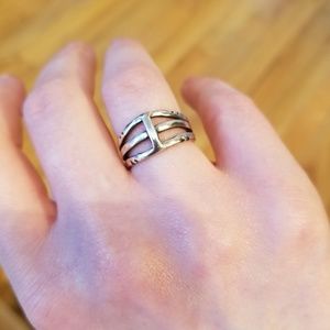Sterling Silver Gladiator Inspired ring size 5